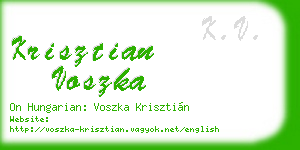 krisztian voszka business card